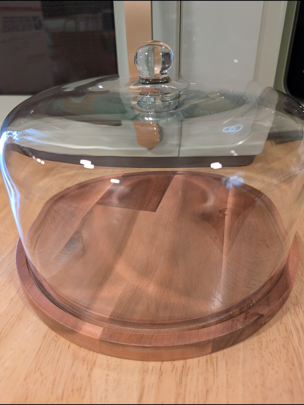 Hearth & Hand Magnolia Wood & Glass Cake Stand